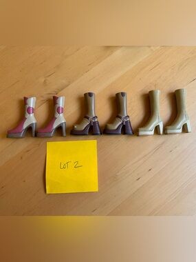 BRATZ Doll Boots Shoes 3 Pairs Heel and Platform - Accessory Lot 2